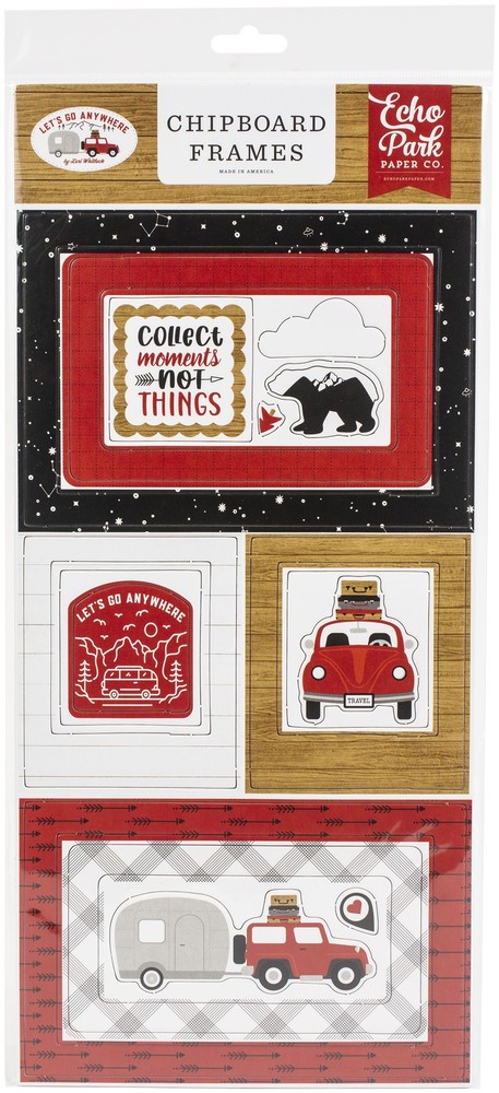 Let's Go Anywhere Chipboard 6"X13" Frames