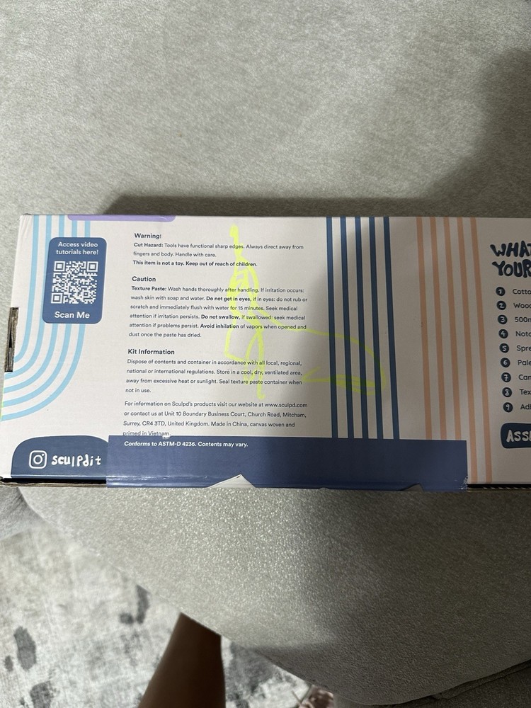 Sculpd Pottery Kit Starter Kit, Textured Art Kit Canvas