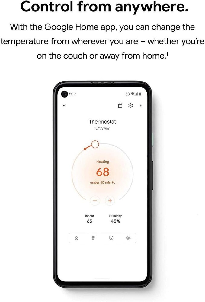 Google Nest Programmable Wifi Thermostat - Snow