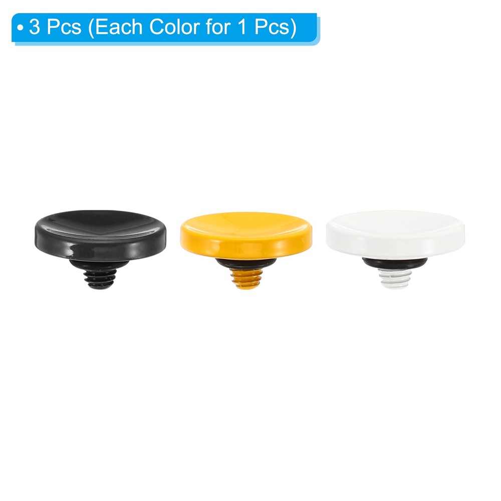 Camera Shutter Button 3pcs Shutter Release Button Concave,Black White Yellow