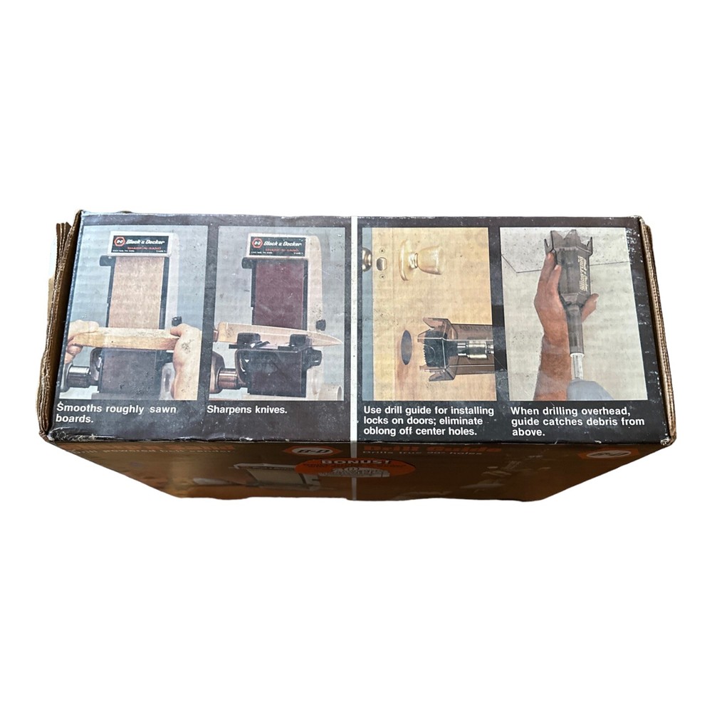 Vintage Black & Decker Sharp n Sand Drill Powered Belt Sander/Drill Guide Combo