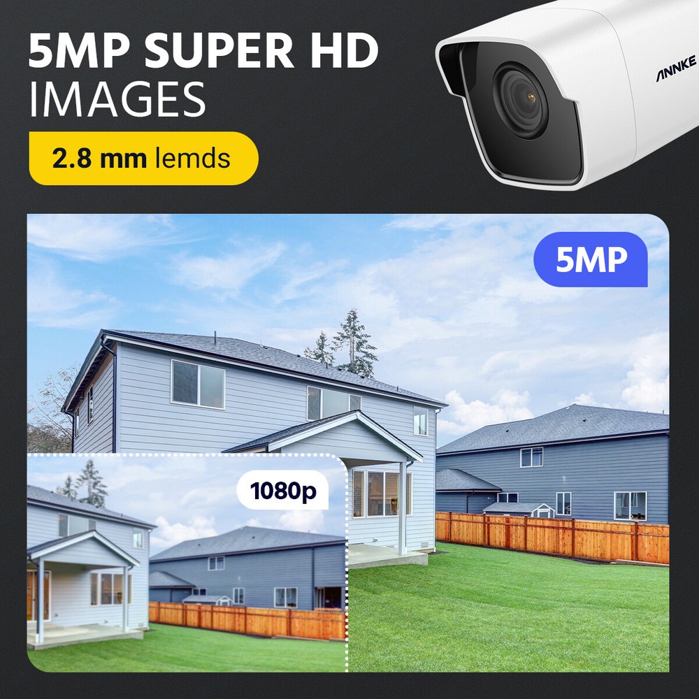 ANNKE 4K 8CH DVR 5MP CCTV Security Camera System Human/Vehicle Detection H.265+