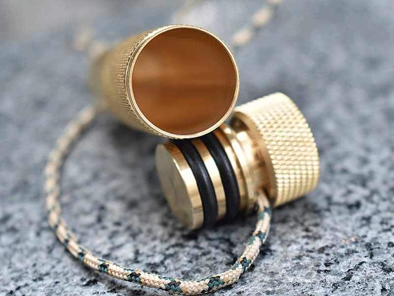 EDC Brass Waterproof Pill Case Container Box Pendant Compass Multi Tool Gift