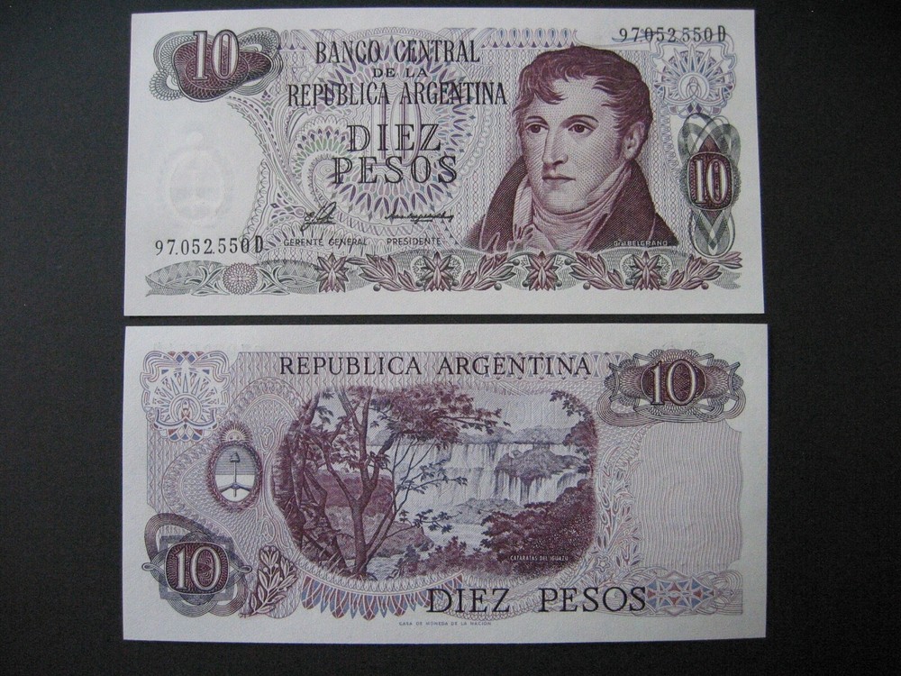 Argentina 10 Pesos 1976 (P300) UNC