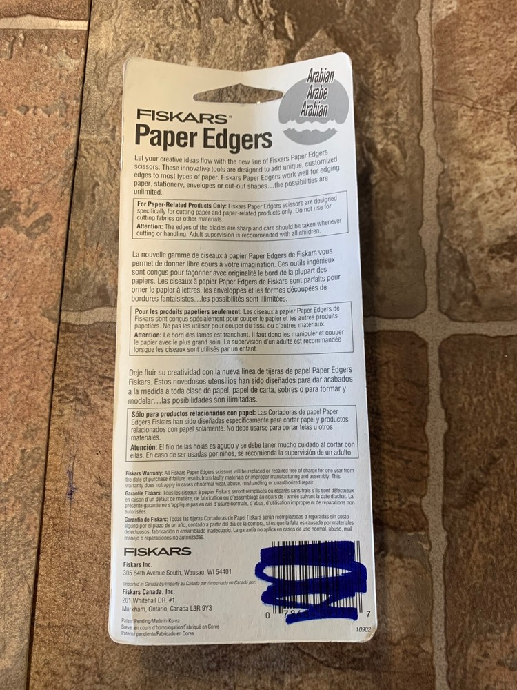 Vintage Fiskars Paper edger: Arabian Pattern