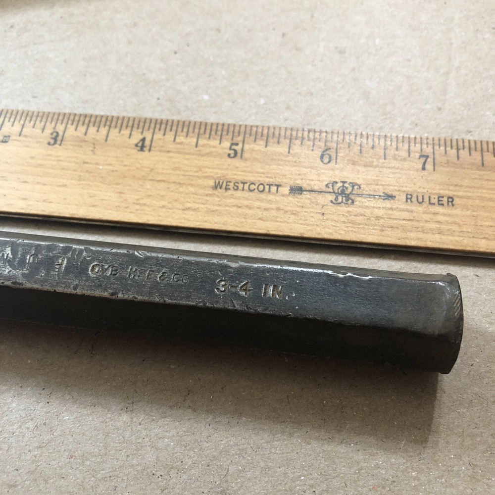 Vintage OVB-HSB & Co. 3/4” X 7” Cold Chisel ! Needs Sharpened - See Photo’s !