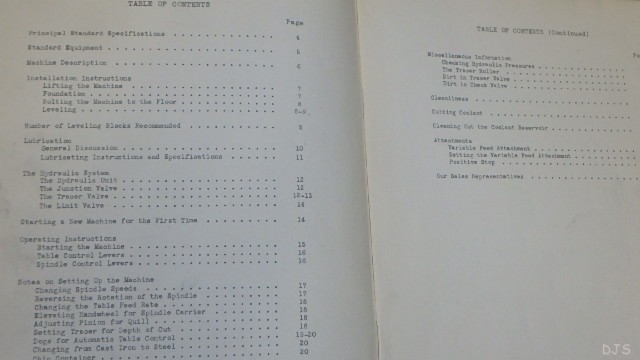 CINCINNATI TRACER CONTROLLED HYDROMATIC MILLING MACHINE OPERATORS Manual