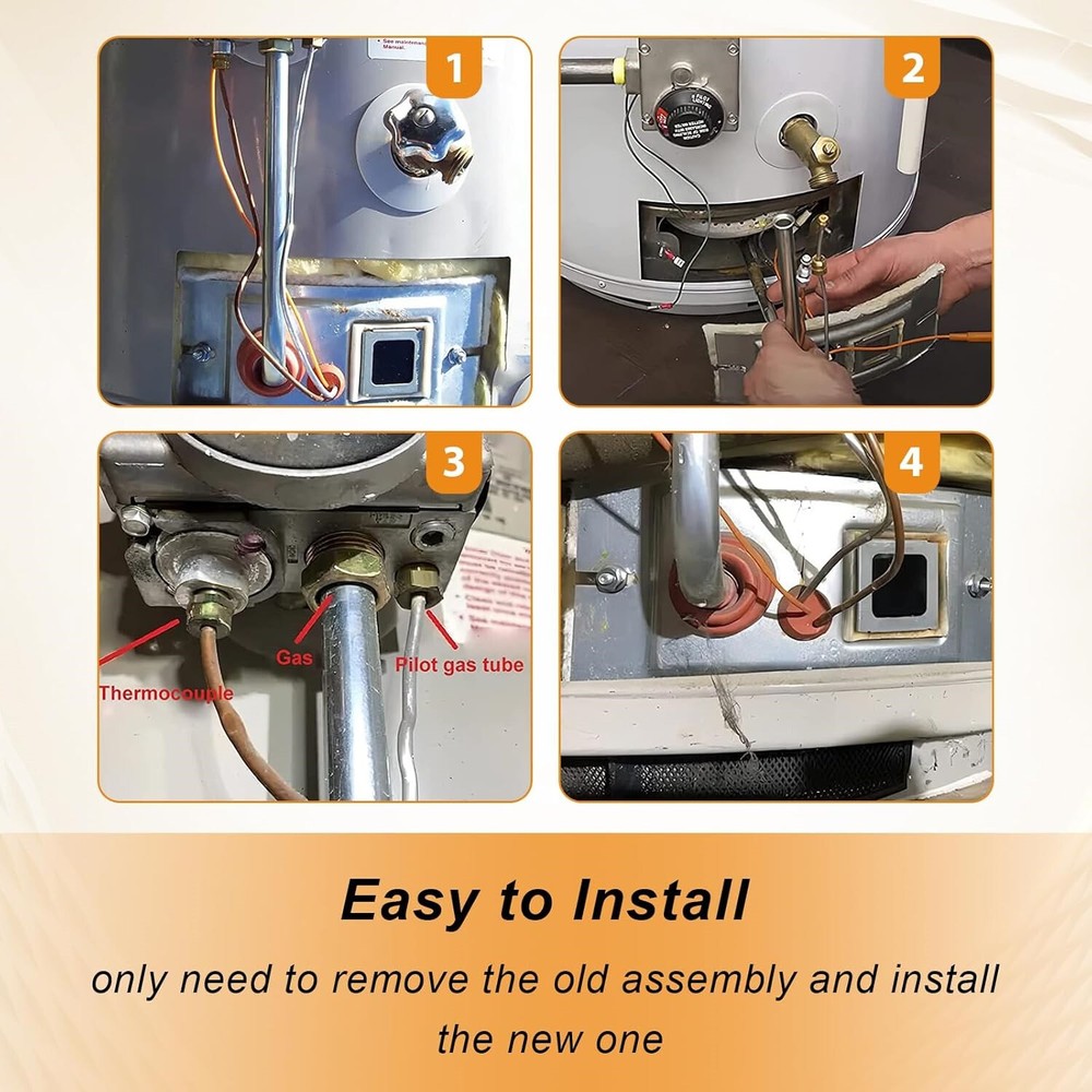 Pilot & Igniter Assembly Kit Replace# SP20075 for Rheem PROTECH GE Water Heaters