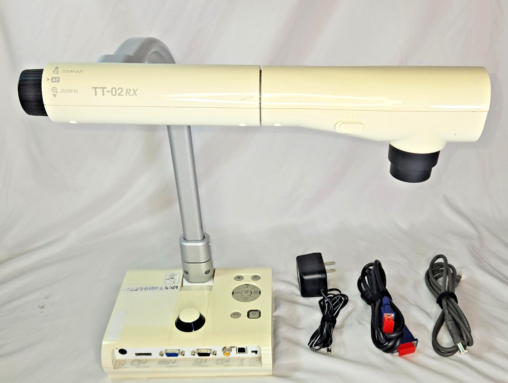 Elmo TT-02RX Digital Document Presenter Camera Projector USB VGA AC Adapter