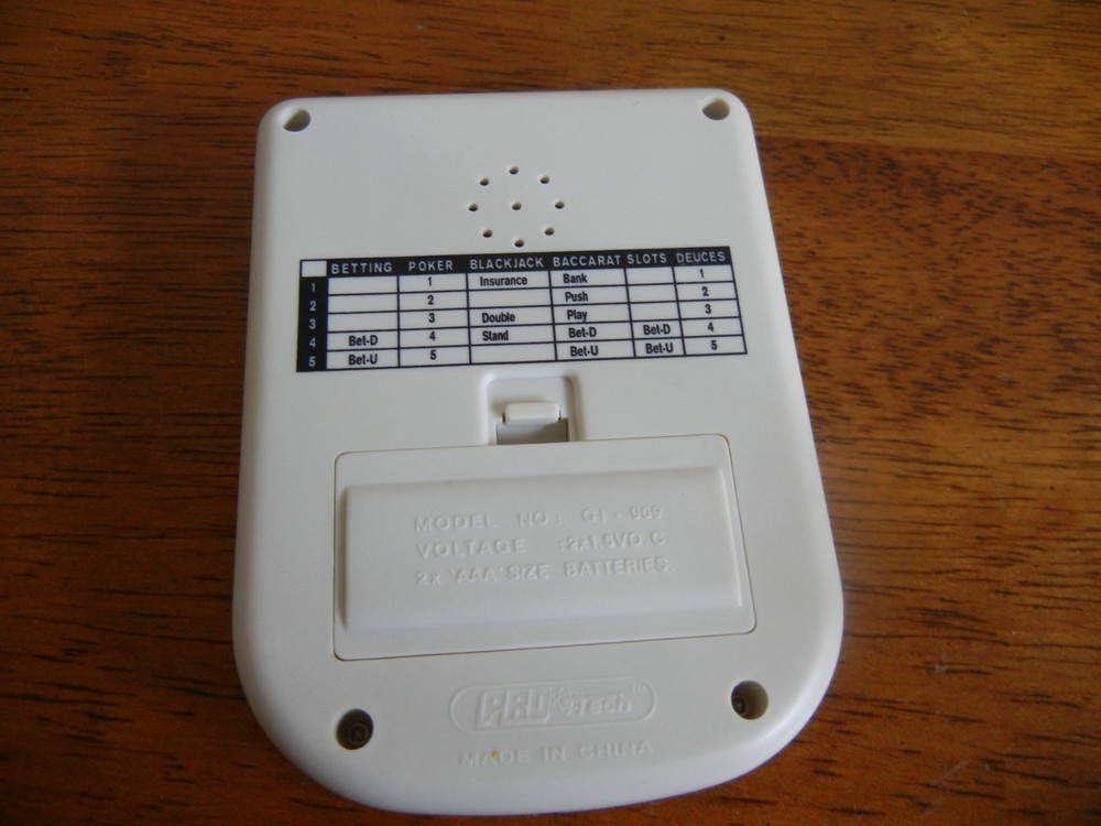 FIVE CARD POKER ELECTRONIC HANDHELD GAME PRO TECH