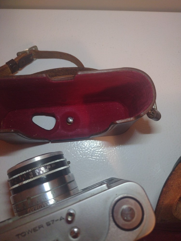 Vintage Tower 57-A Camera Untested Made In Japan With Case