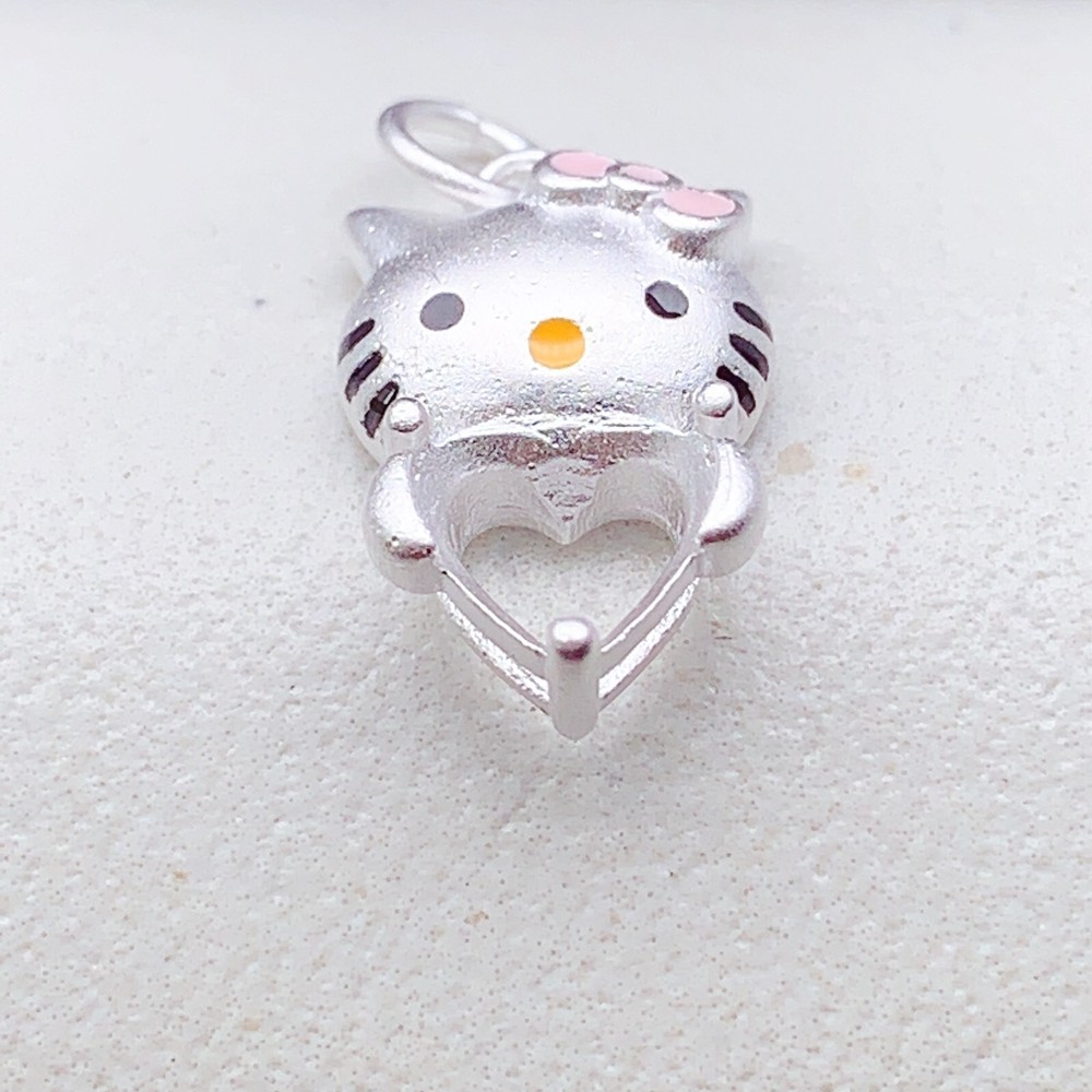 Silver 925 pendant empty setting, DIY blank setting YD63