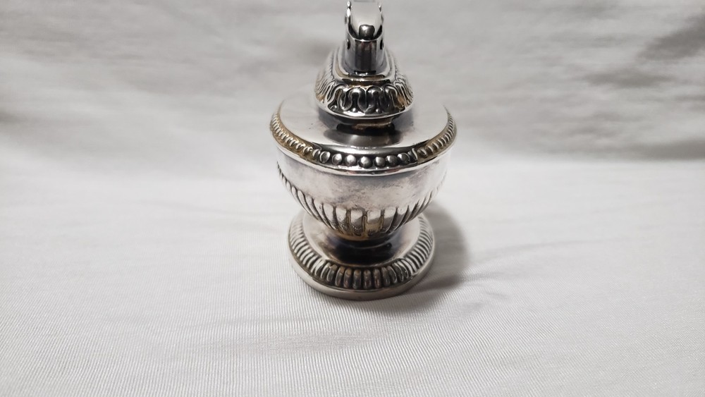 Ronson Queen Anne Table Lighter Tall Silver Tone Vintage Untested