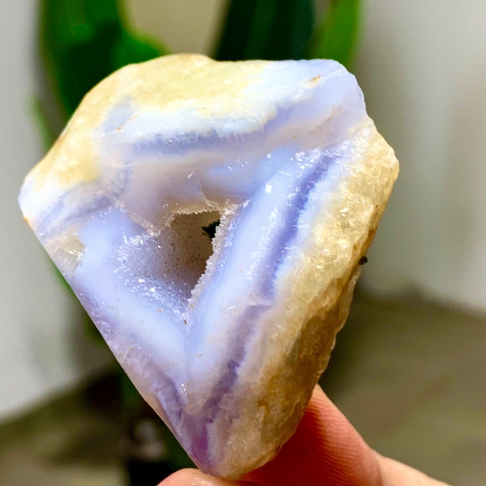 48GNatural Blue striped agate Crystal Chunks piece form Mineral Specimens