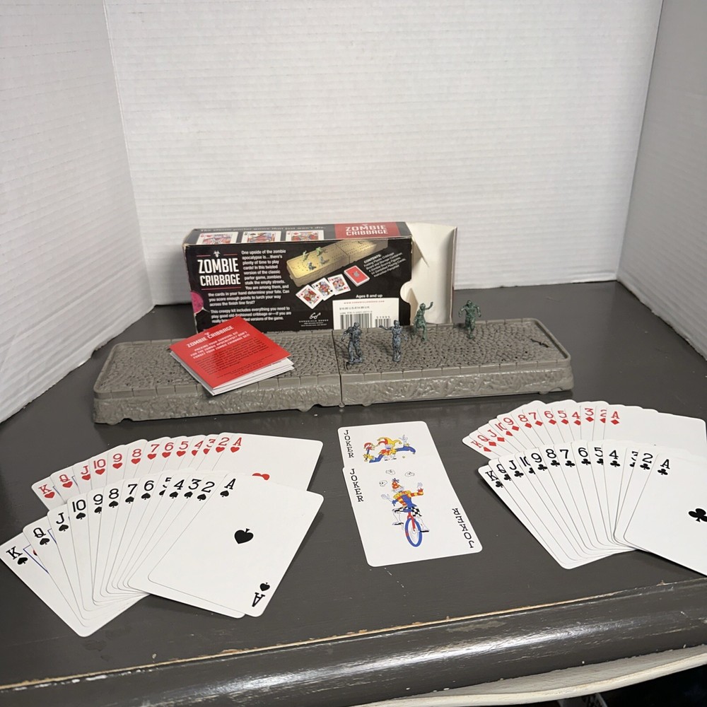 Zombie Cribbage Game - Board, Pegs And Cards