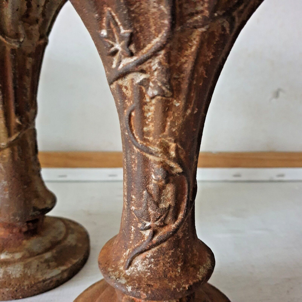 Antique French iron vases 1900s