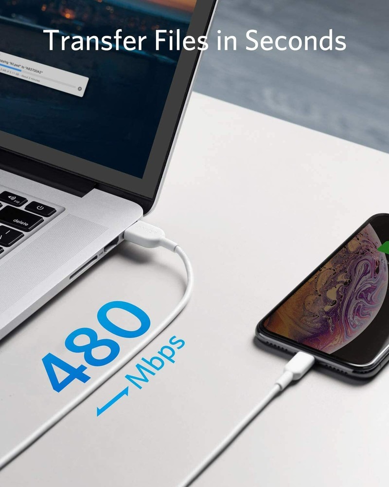 Anker Powerline II Lightning Cable USB Charging/Sync MFi-Certified for iPhone 11