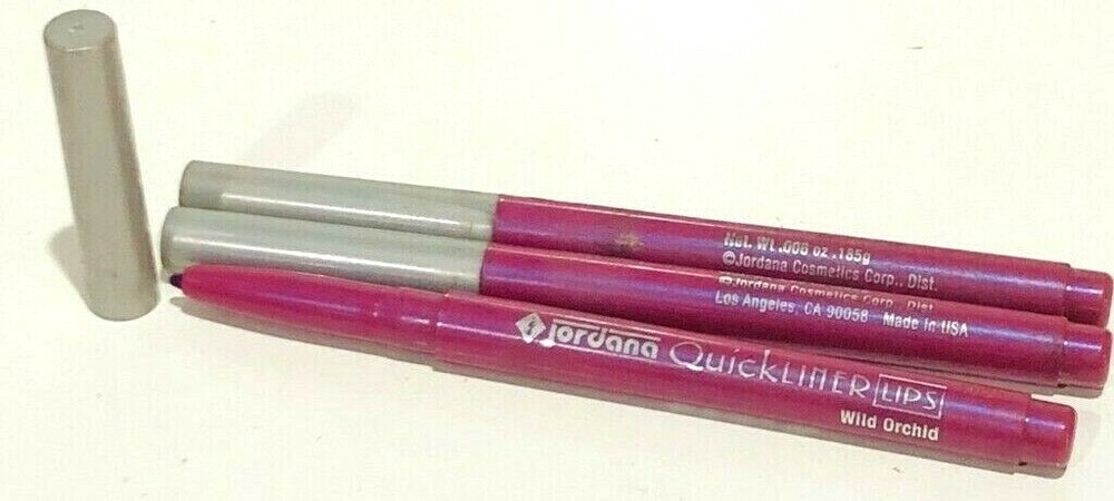 JORDANA QUICK LINER WILD ORCHID 3 RETRACTABLE LIPLINERS NO SHARPENER NEED