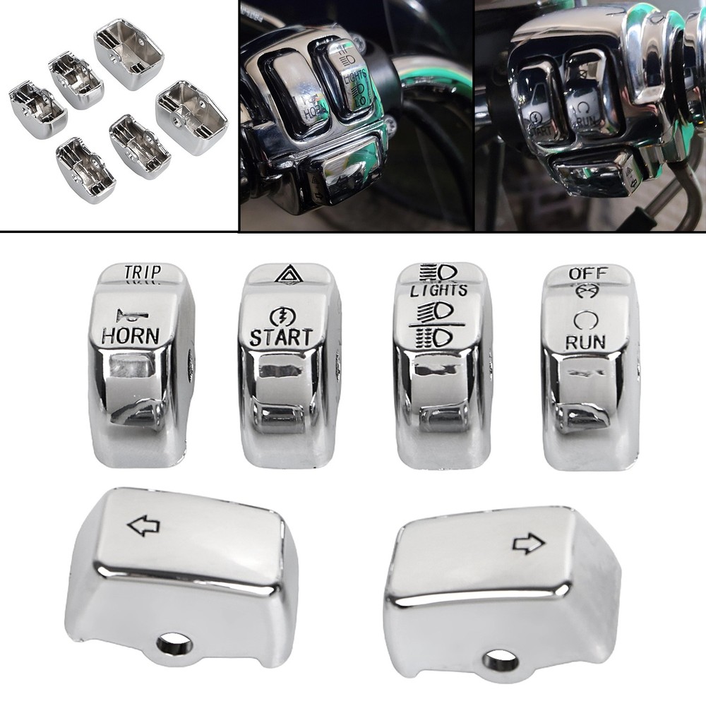 ABS Plastic Hand Control Switch Housing Button Cap For Harley Dyna Softail US