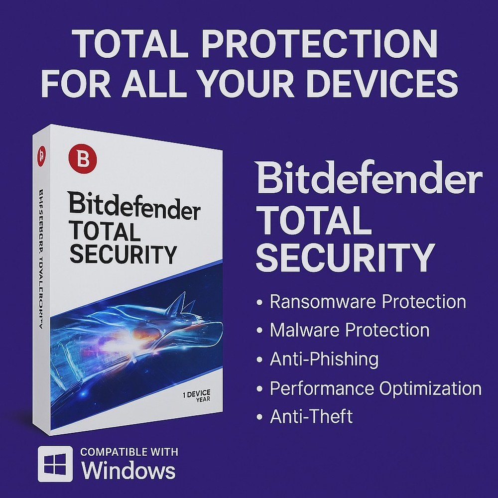 Bitdefender Total Security 2026 - 3 Years 3 Devices Latest Version