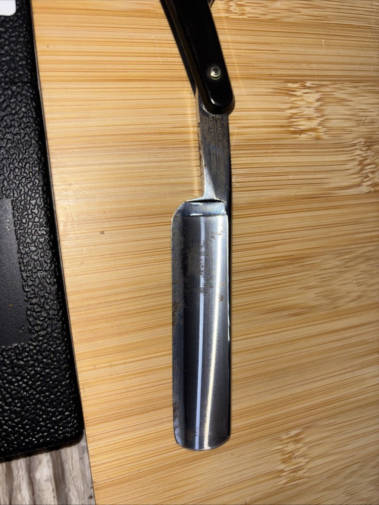 Dovo Best Quality Edition Folding Straight Razor Blade Black Plastic Handle Read