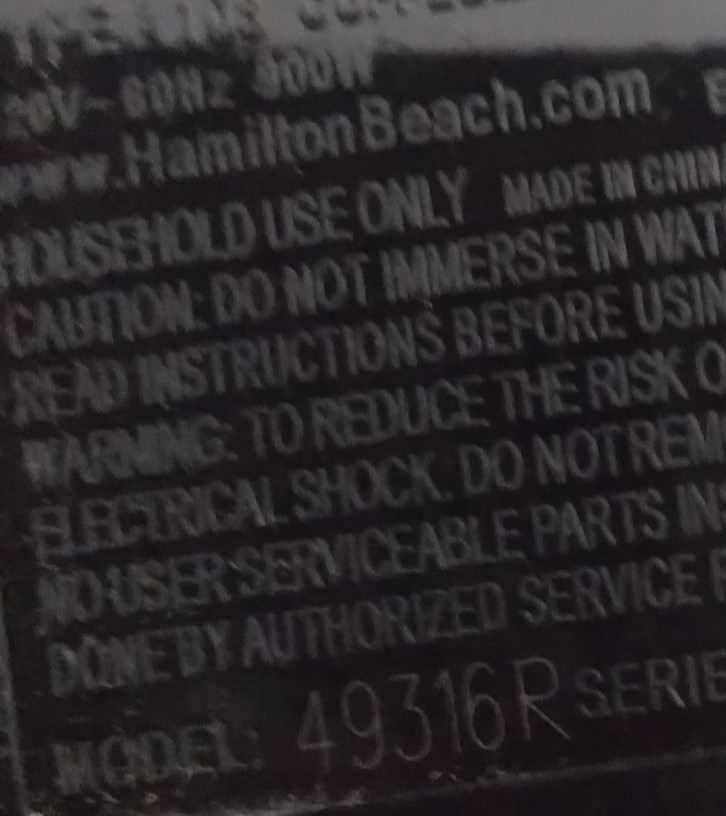 Hamilton Beach Coffee Maker, 12 Cup Capacity (Untested Parts)