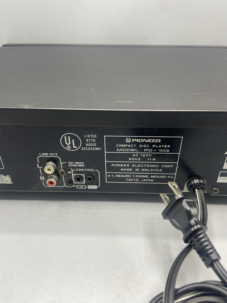 Pioneer PD-101 Compact Disc Player – Pulseflow D/A Converter – Tested & Working