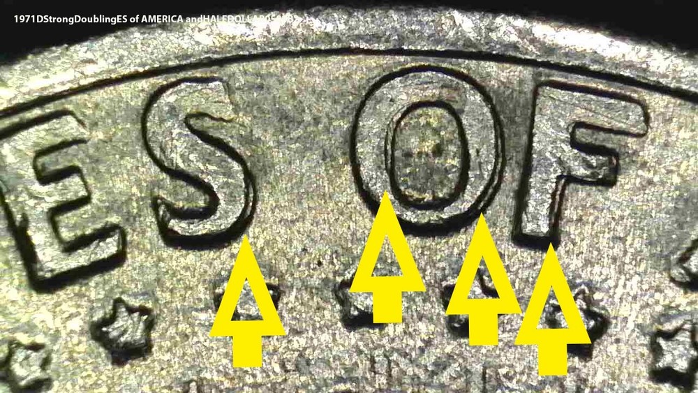1971-D Kennedy Half - Reverse Has Very Nice Doubling Strike Error