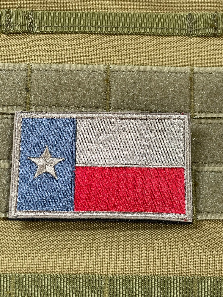 Teax Flag Patch Tactical Military Morale Hook Loop backed