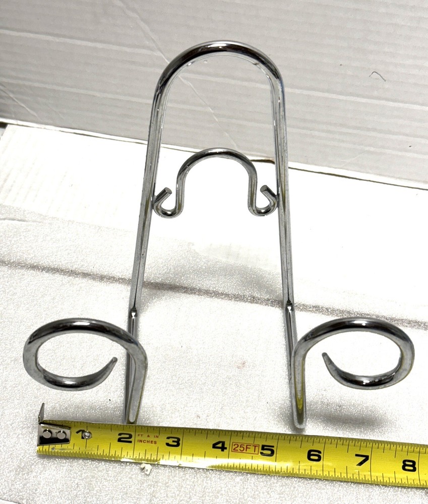 Chrome Easel Silver Frame Display Stand 7x8x4