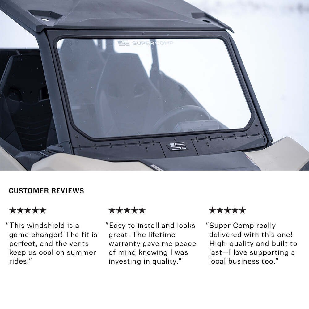 Super Comp Can-Am 2020-2024 Commander Vented Front Windshield