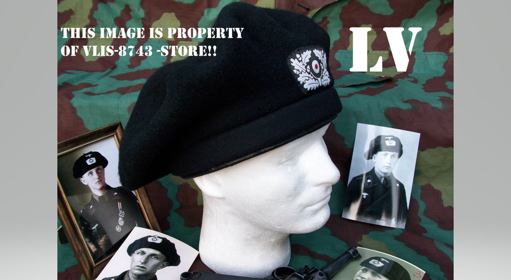 WW2 GERMAN PANZER HAT LARGE VERSION, REMOVABLE TOP! NICE REPLICA!