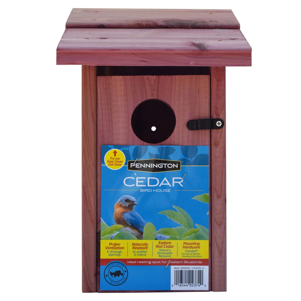 Red Cedar Bluebird Wild Bird House, 1 Pack