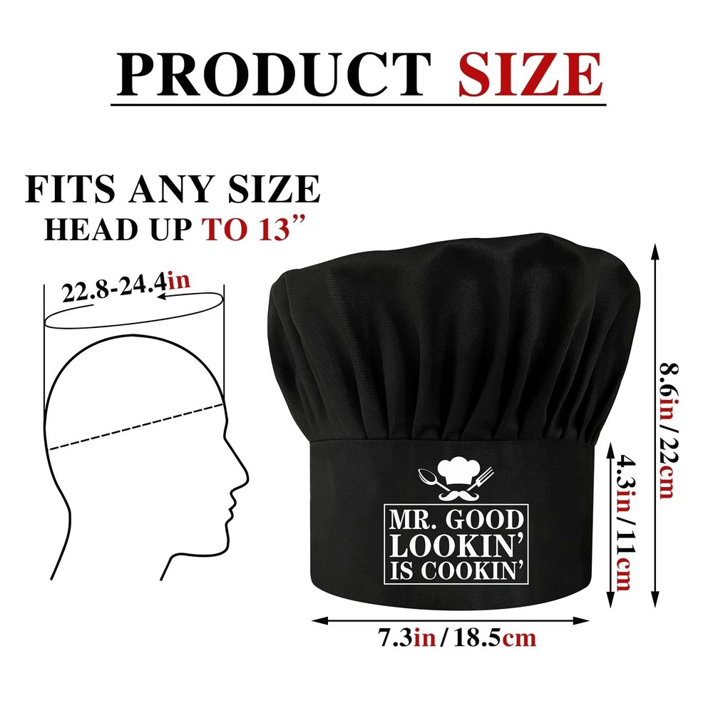 Mr.Good Looking is Cooking,Funny Chef Hat,Adjustable Kitchen Cooking Hat for ...