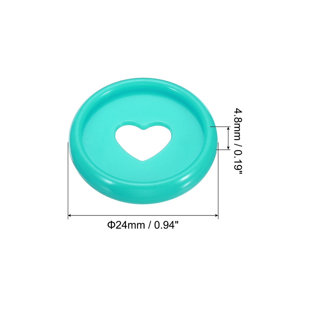 24mm Book Binding Discs 22pcs Discbound Expansion Discs Heart, Green
