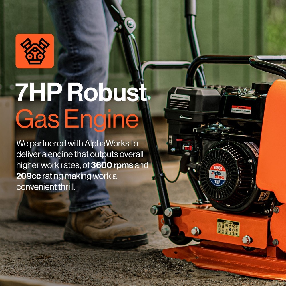 SuperHandy Plate Compactor Heavy Duty 7HP