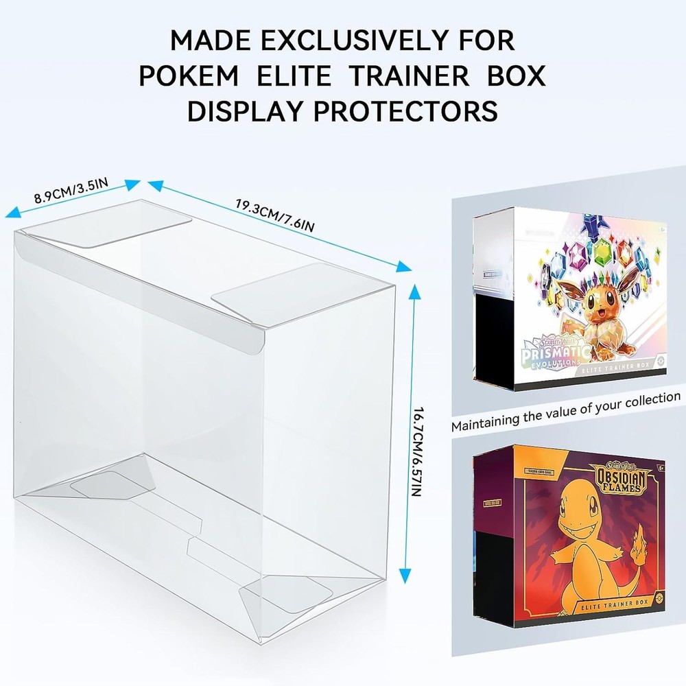 Ã5 Pcsã Pkmn Etb Protector Case, Elite Trainer Box Protector, Etb Box Plasti