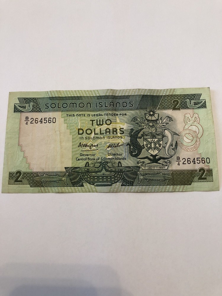 SOLOMAN ISLANDS- 2 DOLLARS BANKNOTE-1986