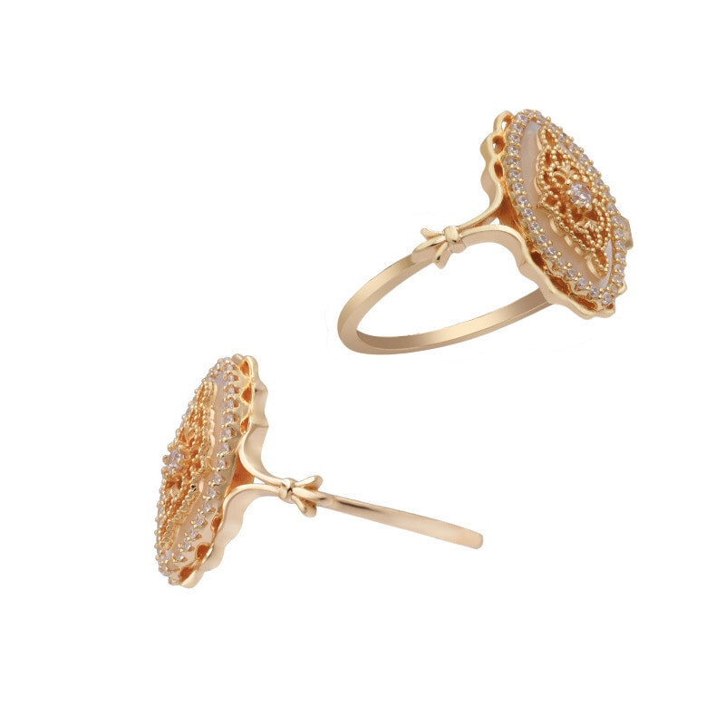 Natural Vintage Shell Luxury Ring