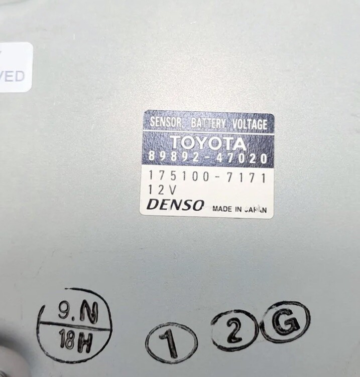 10-15 Toyota Prius Hybrid Battery Voltage Sensor Control Module Computer ECU