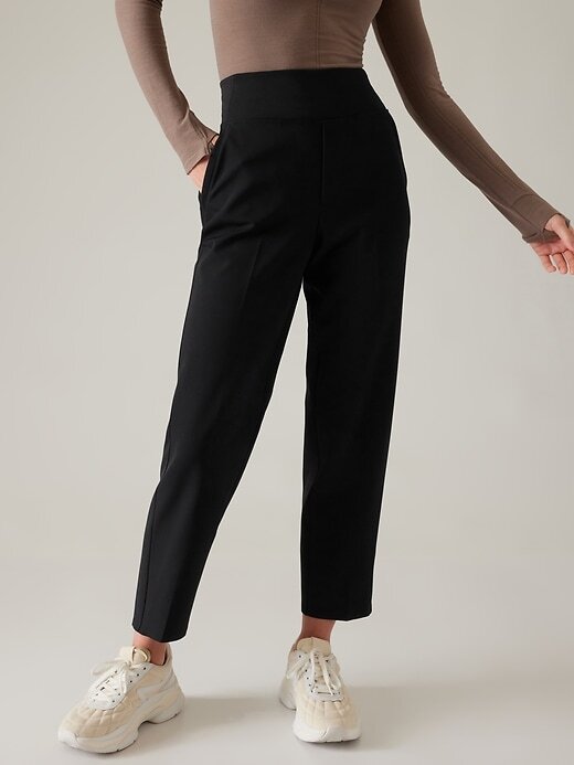 Athleta 14 Tall Black Endless High Rise Pant NWT! #533636 Stretch Pull On