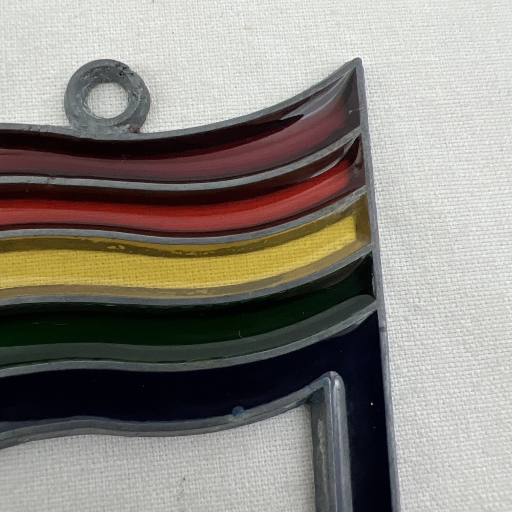 Rainbow Stained Glass Music Musical Note 3" x 3"