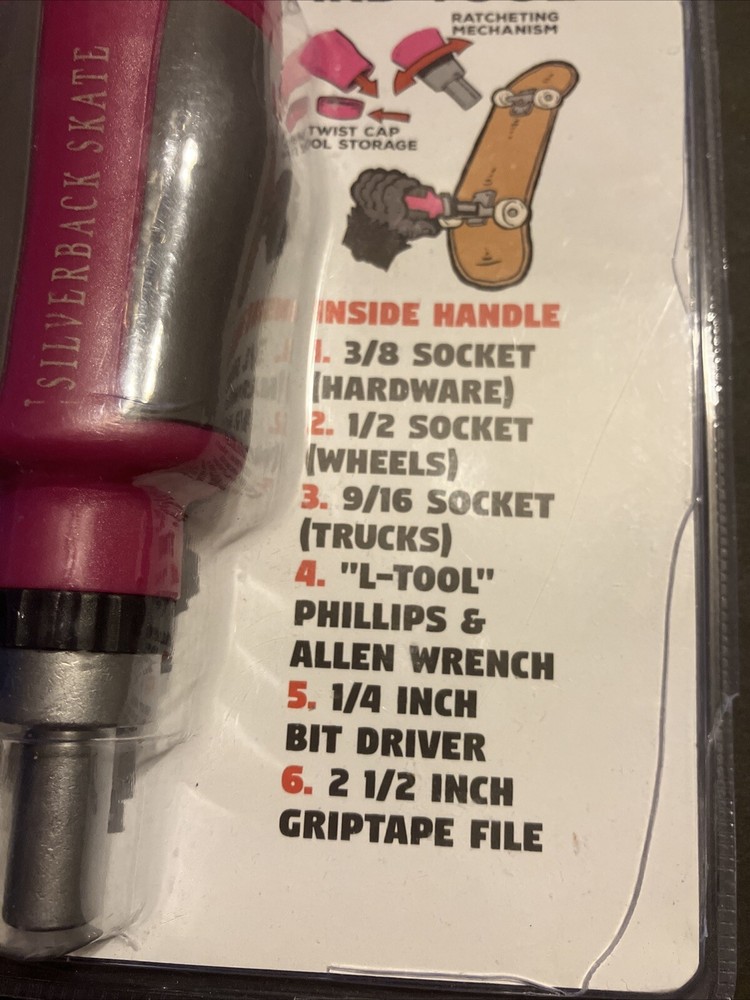 Ratchet Skateboard Tool set portable compact Silverback Skate