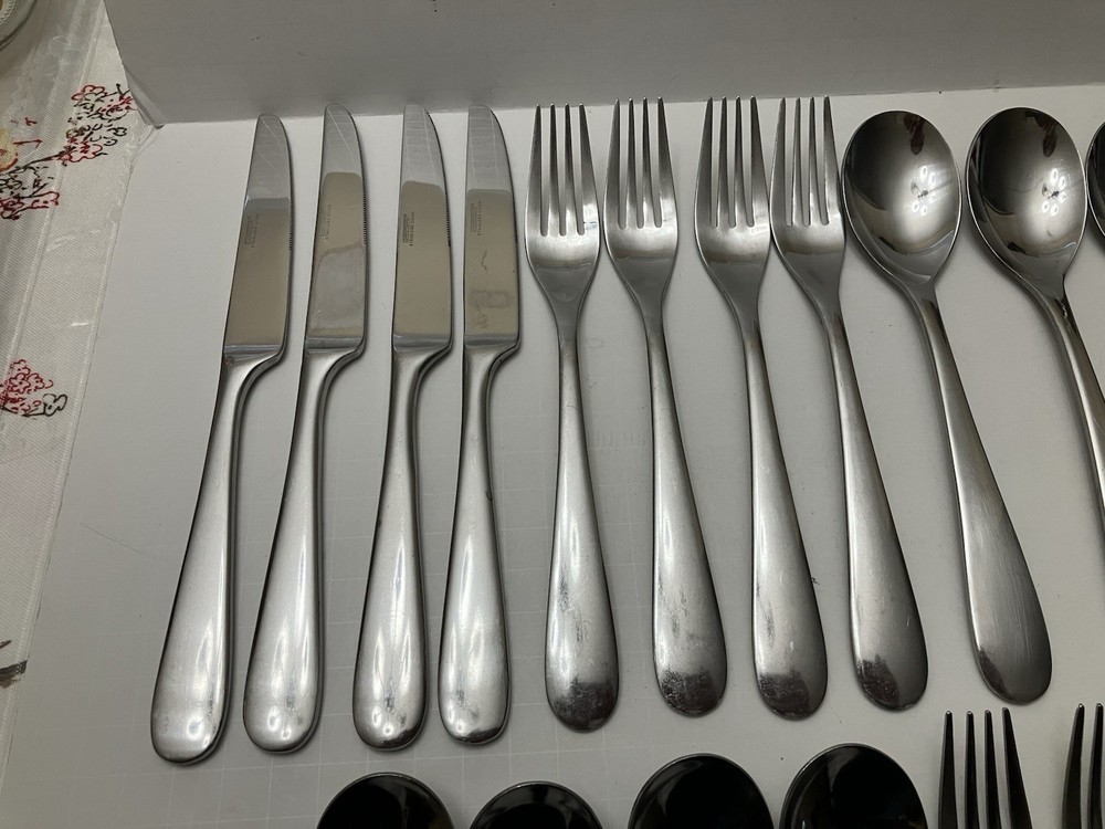 IKEA Stainless Cambridge Flatware Set 20 Pcs Knife Spoon Forks Tea + Extra 12