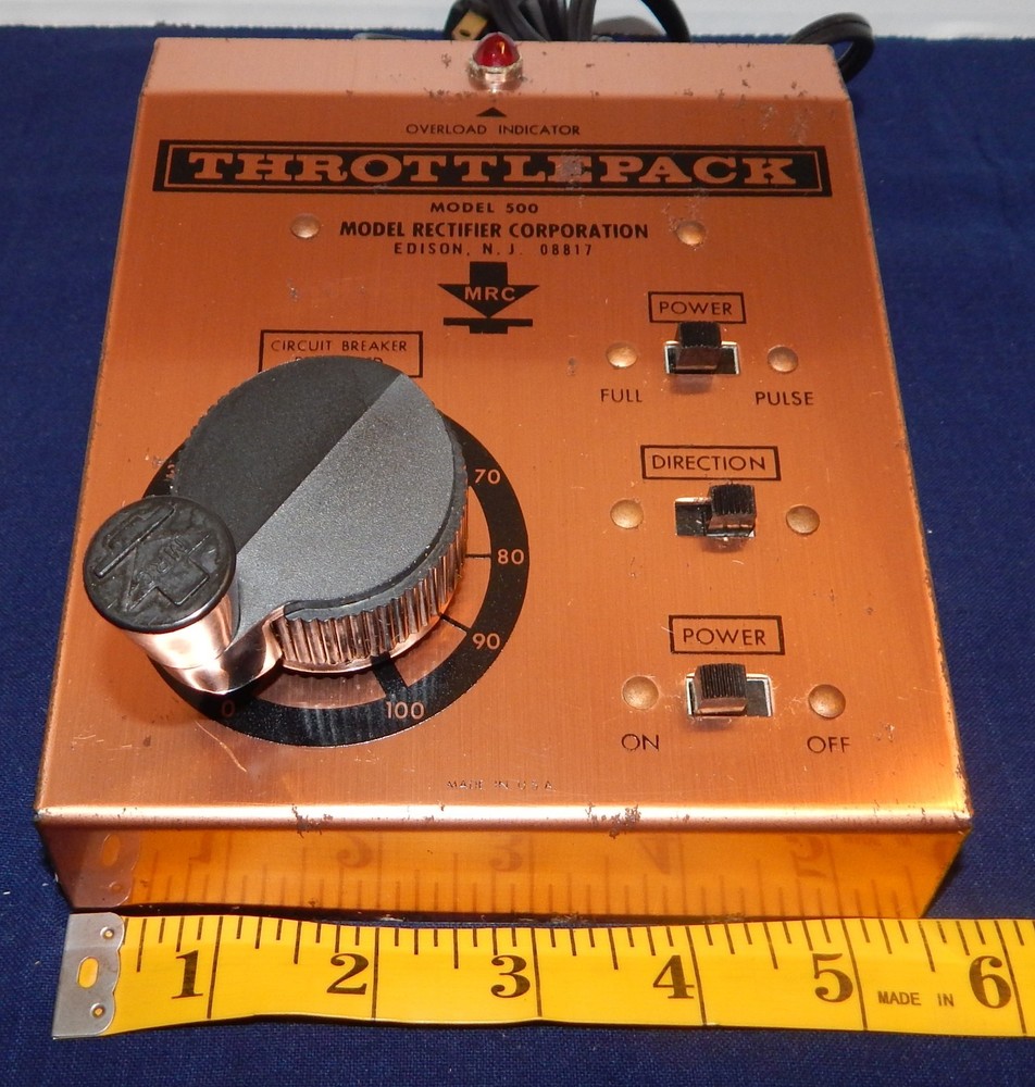 Vintage MRC Model 500 HO Train Control Throttle Pack with Box & Instructions