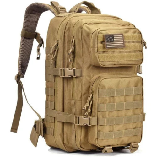 Military Tactical Backpack – 3-Day Assault Pack MOLLE- Brown