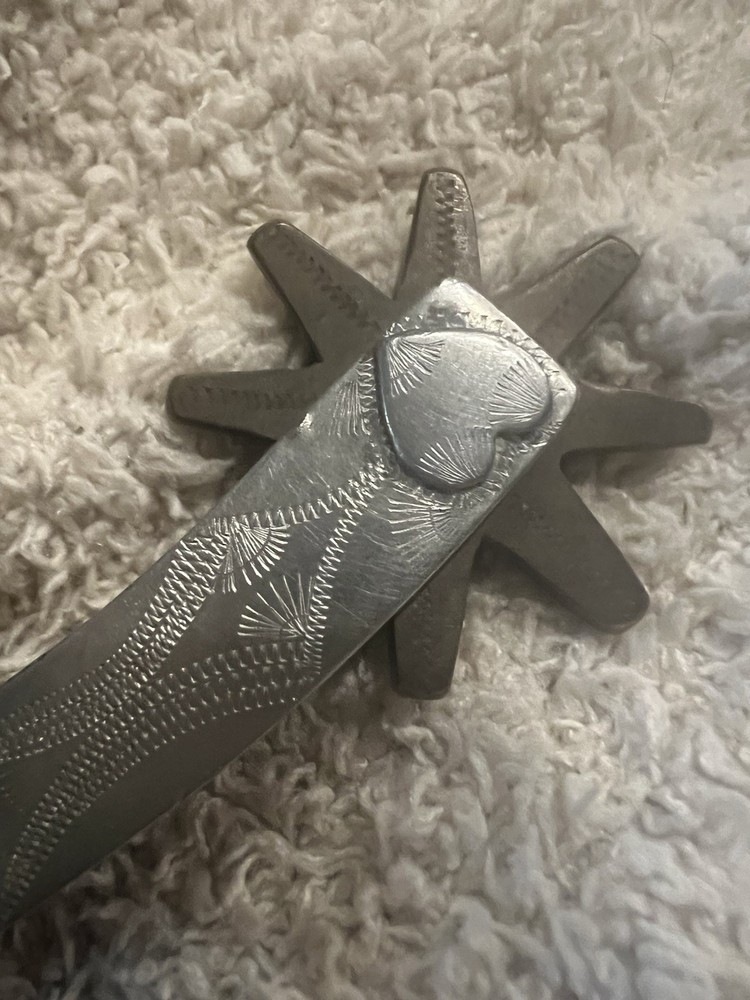 Antique Custom Western Boot Spurs Engraved