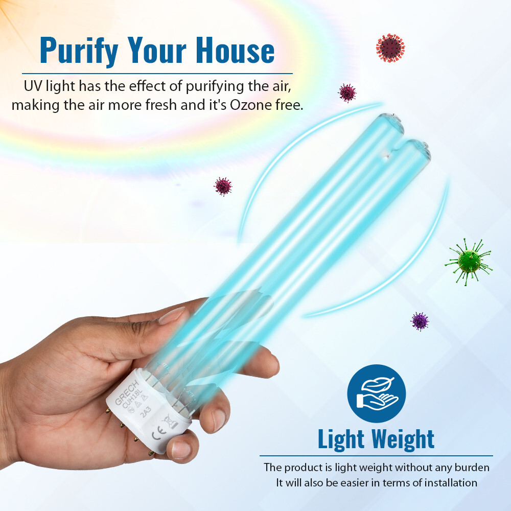 Oxyful 18W UV Ultraviolet 2G11-4 Pin Base Algae Bacteria Clarifier Bulb