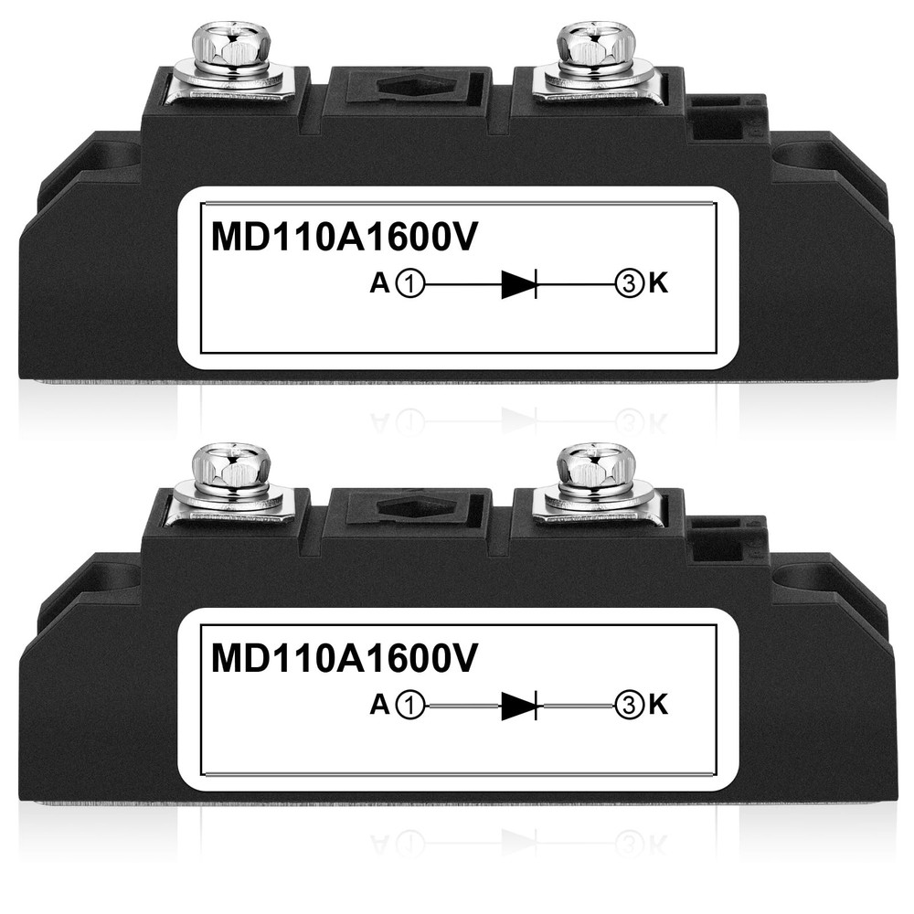 Yexiya 2 Pcs MD 110A (100A)-16 Solar Diode, Anti Reverse One Way Diode Use Volta