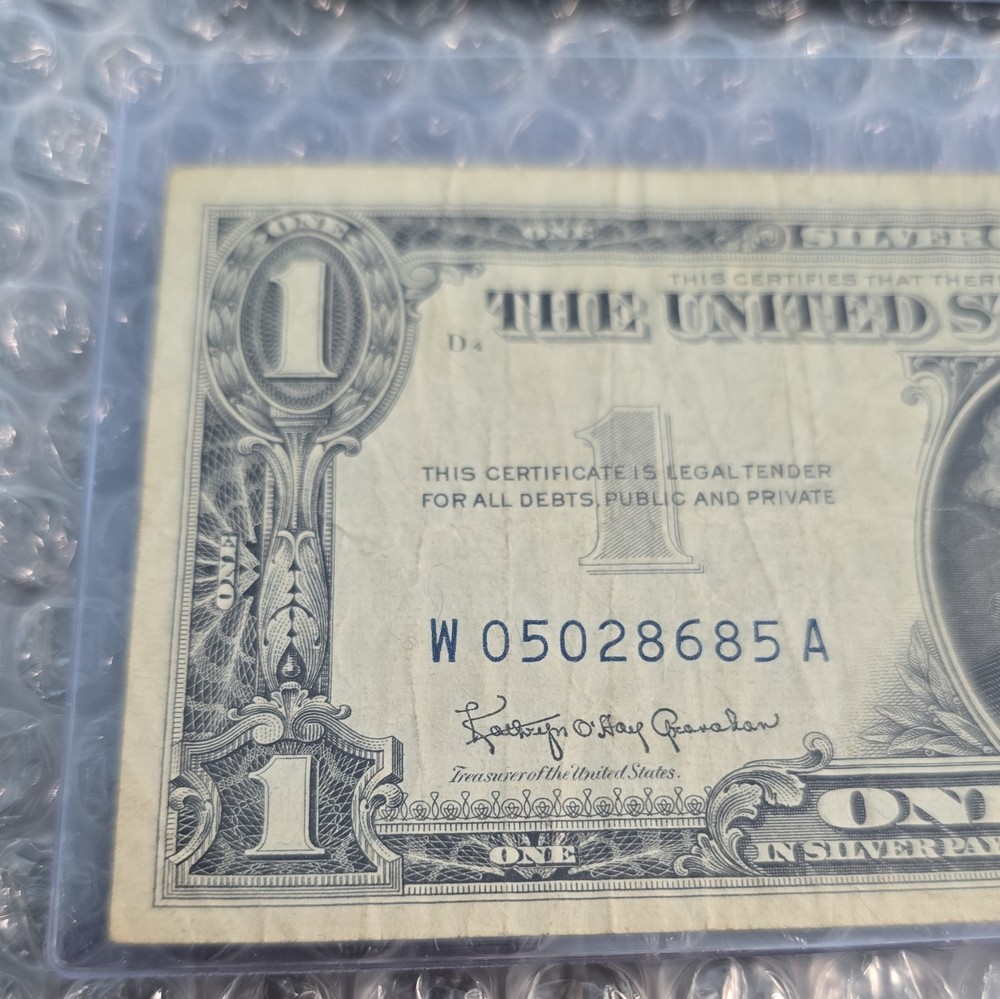 TWO-$1 1957B SERIES SILVER CERTIFICATES